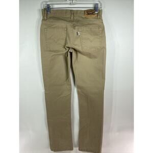 Levi's 511 Jeans Slim Chino Tan Khaki Stretch Pants Boys 16 Reg 28 x 28